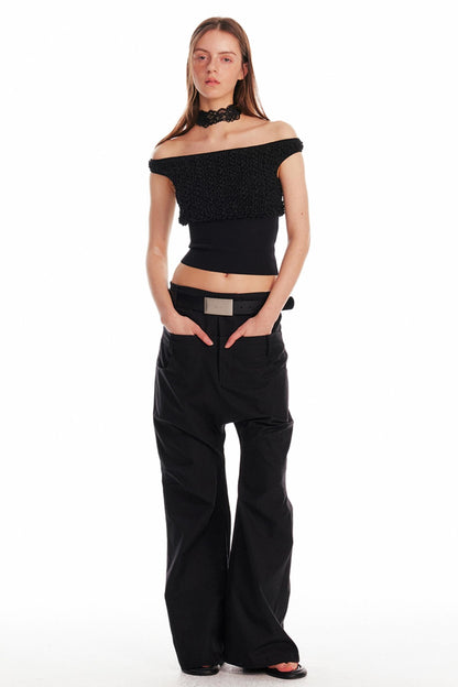 Chic One-Shoulder Silk Blouse