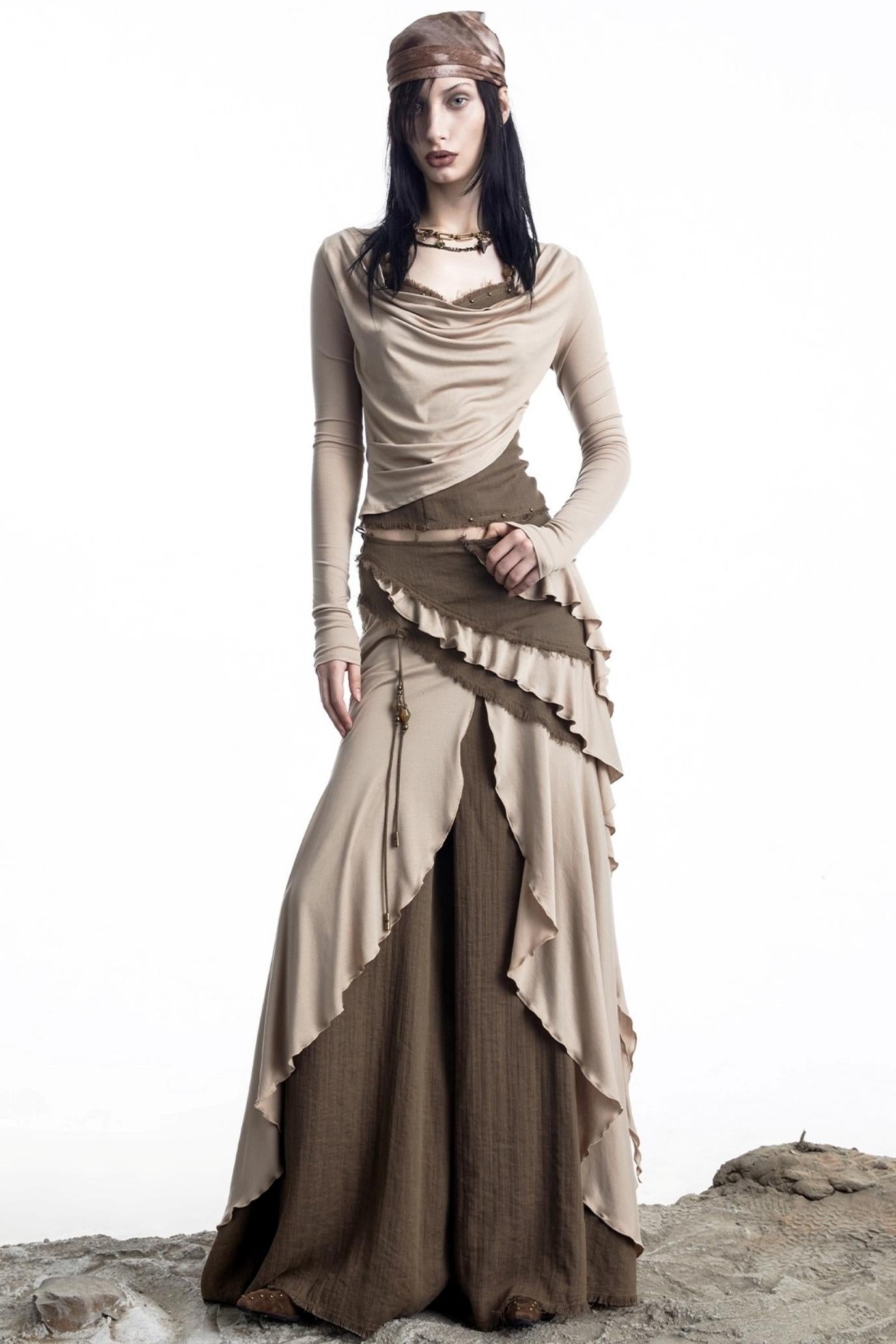 Fake Two Halterneck Swing Top