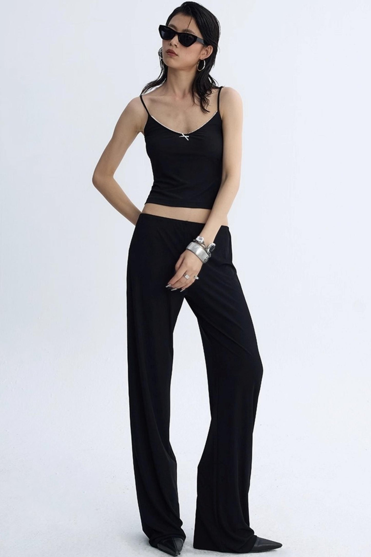 Cool Lace Bow Three-Piece Set-Up