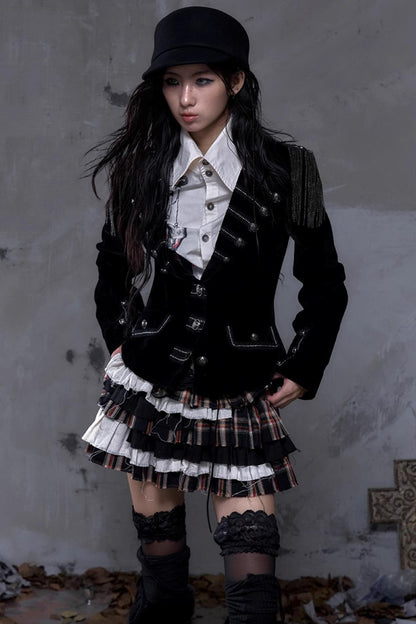 Vintage Rebel Plaid Skirt