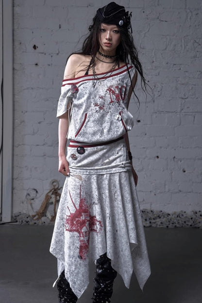 Detachable Hem Punk Corset Dress