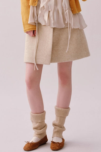 Heavy Wool Diagonal Skirt