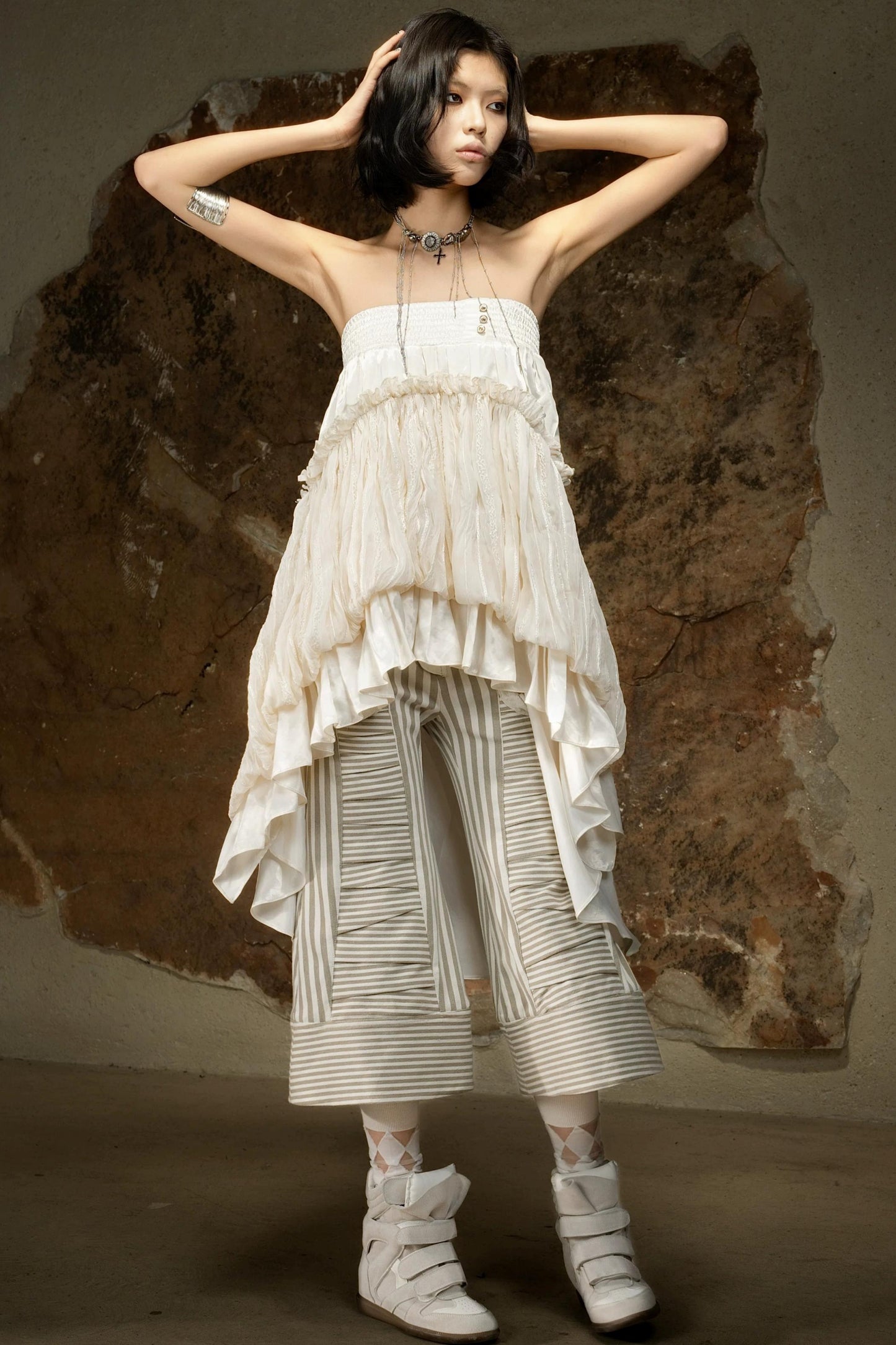 Asymmetrical Retro Tube Skirt