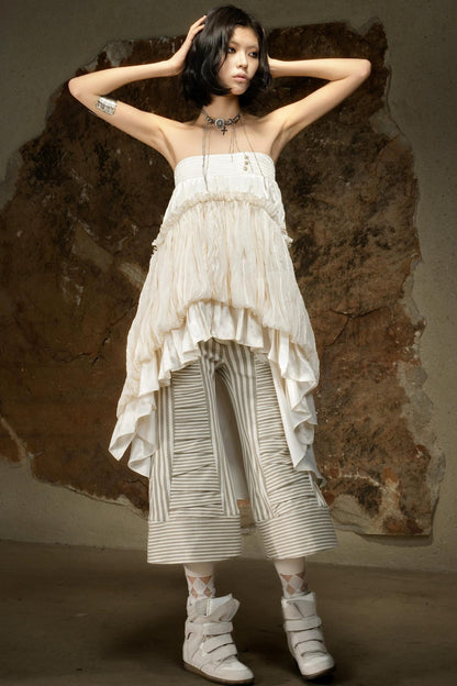 Asymmetrical Retro Tube Skirt