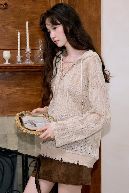 Original Neo-Bohemian Hooded Blouse