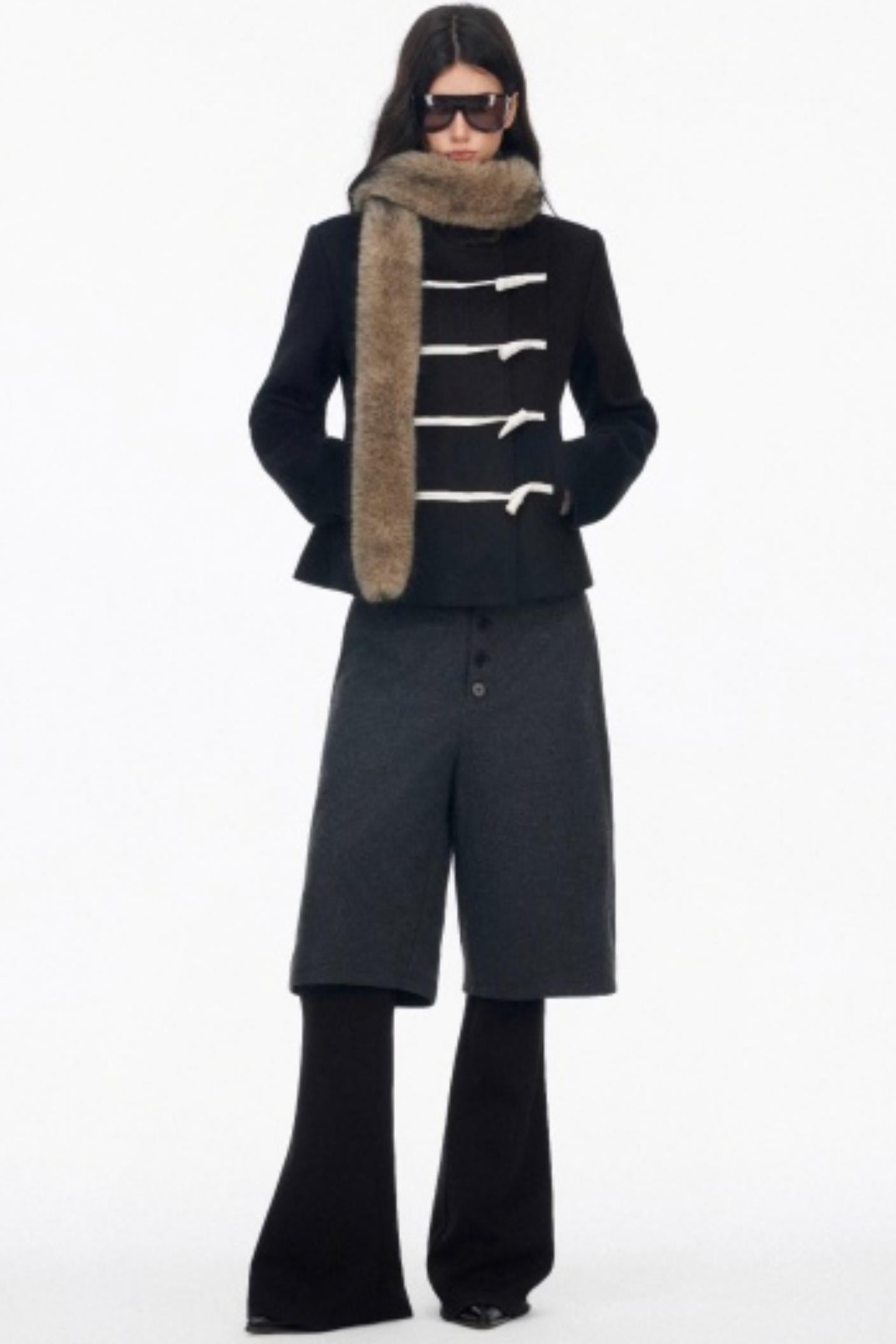 High-End Layered Bootcut Pants