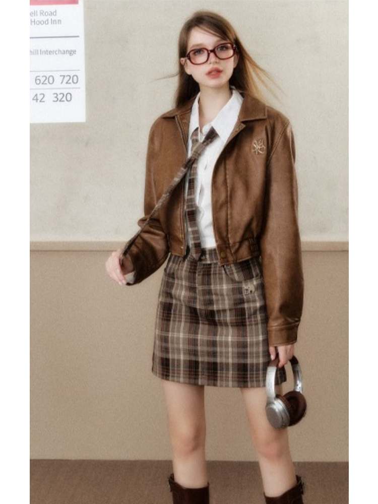 American Retro PU Leather Jacket