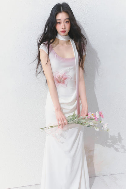 Elegance Tantalum Print Dress