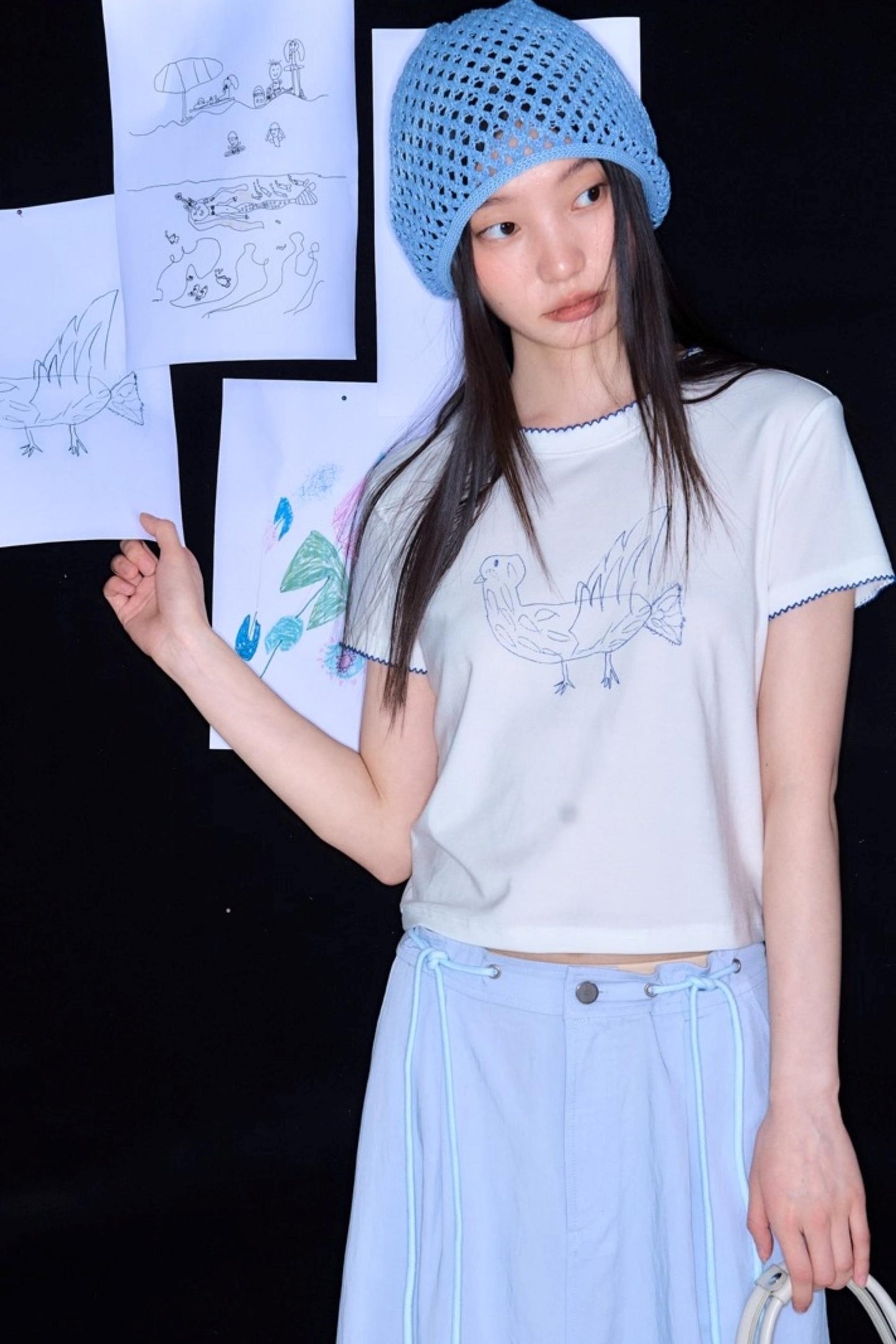 Tencel Parent-Child Short-Sleeved T-Shirt