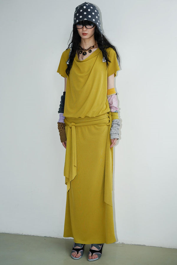 Swing Collar Maxi Dress