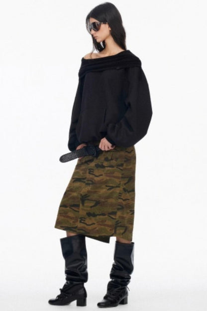 Vintage Camouflage Mermaid Skirt