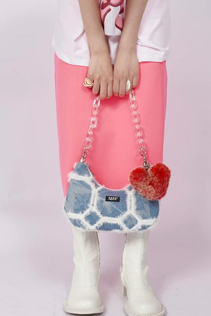 Y2K Retro Denim Shoulder Bag