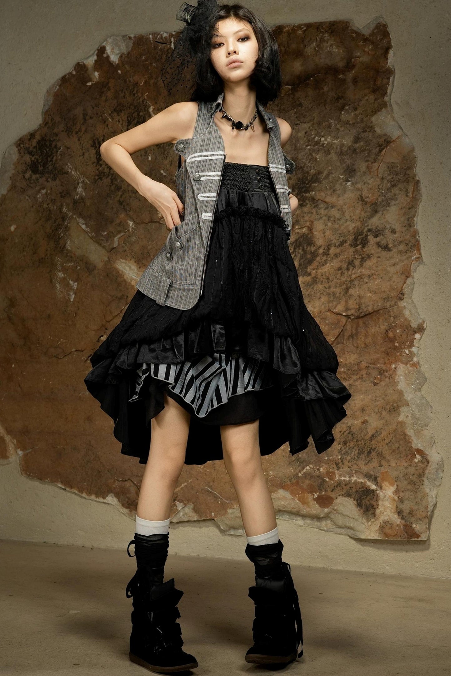 Sleeveless Gothic Halter Top