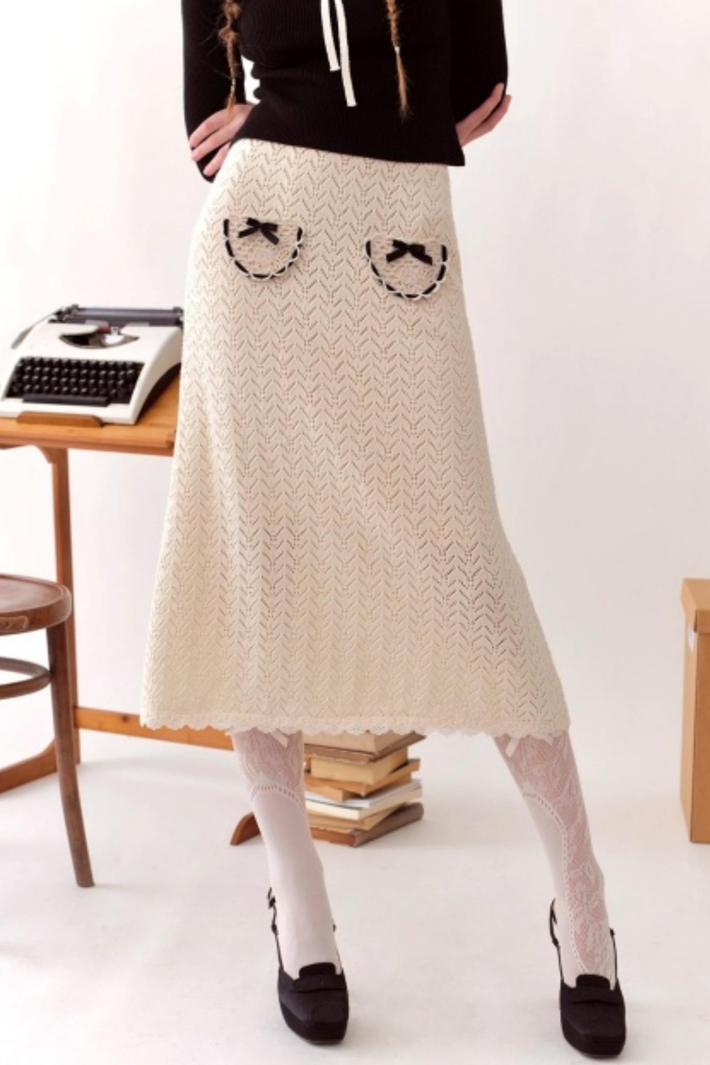 Lacemade Knit Sweater Skirt Set