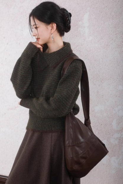 Ingko Vintage Lapel Sweater