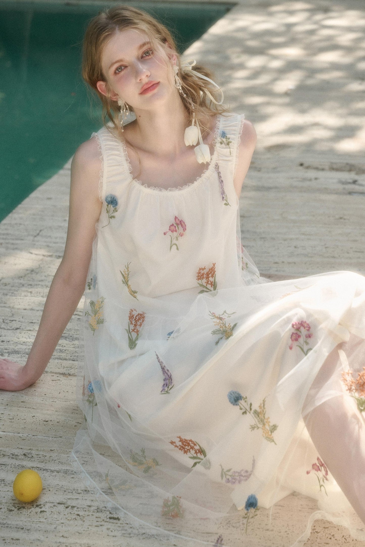 Double Layer Halter Dress