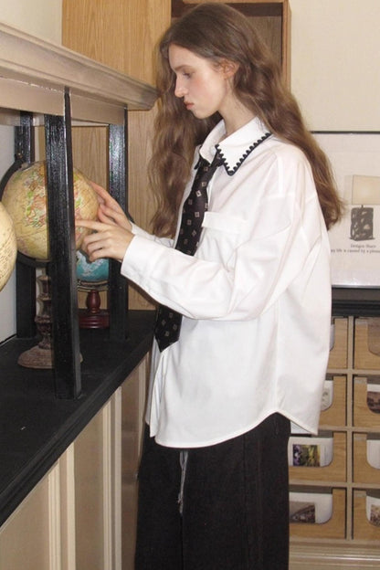 Shell-Edged Corduroy Winter Shirt