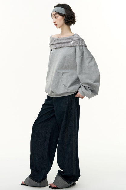 Loose Hooded Sweatshirt