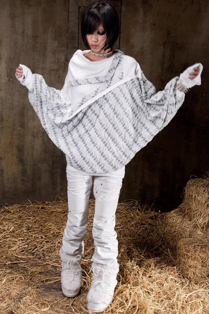 Turtleneck Batwing Sleeve Knit Top