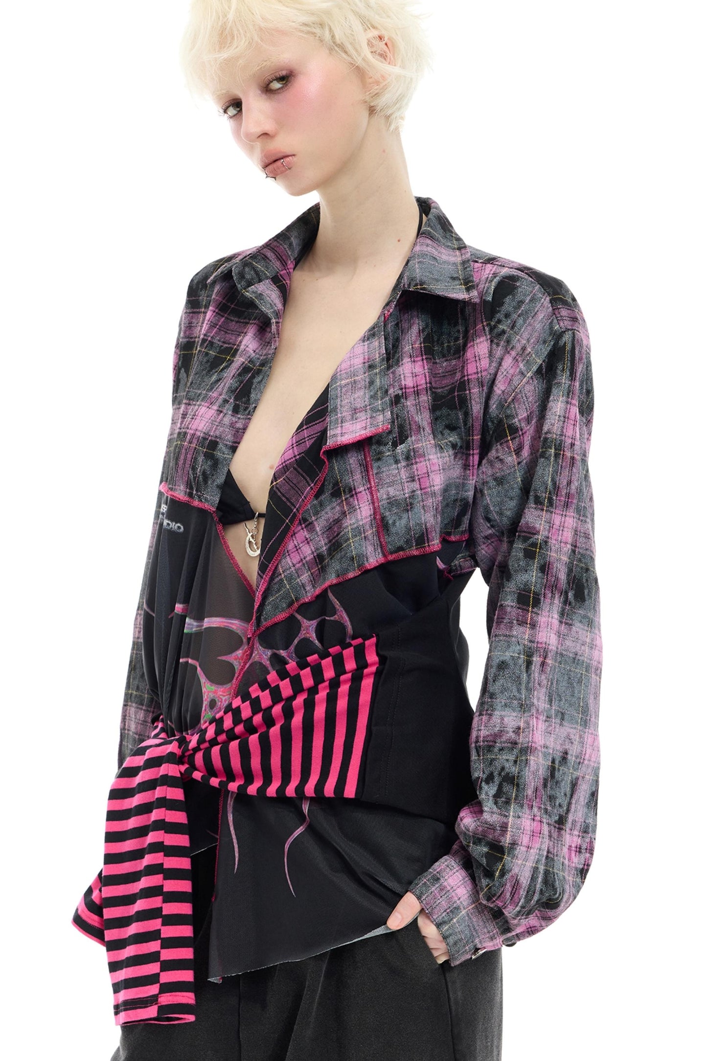 Striped Mesh Hottie Dress