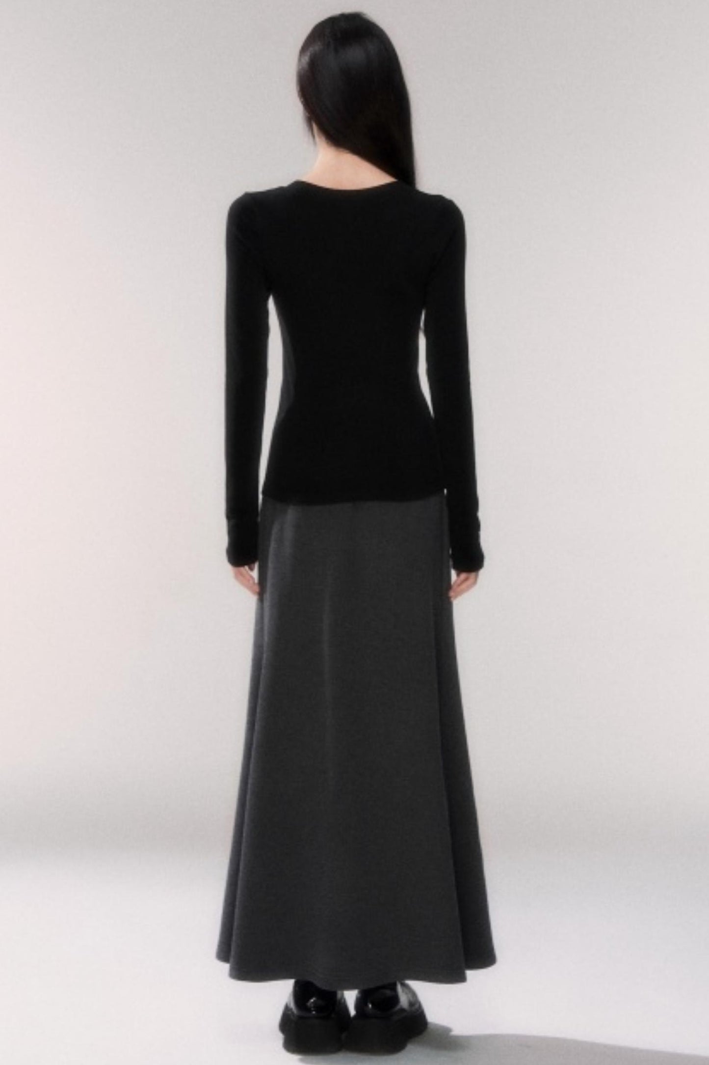 Thick Wool A-Line Skirt
