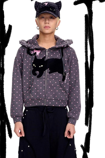 Love Polka Dot Cat Ear Jacket