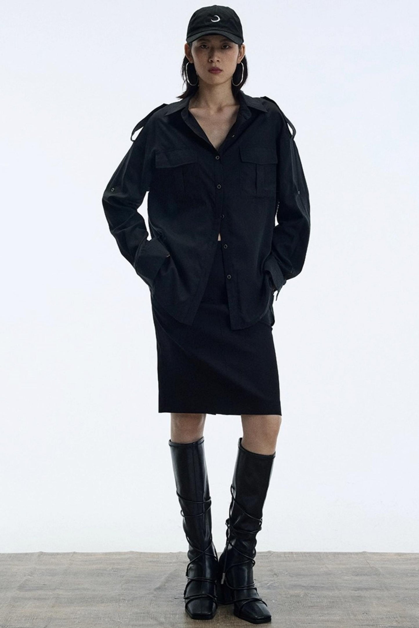 Minimalist Straight Suit Skirt