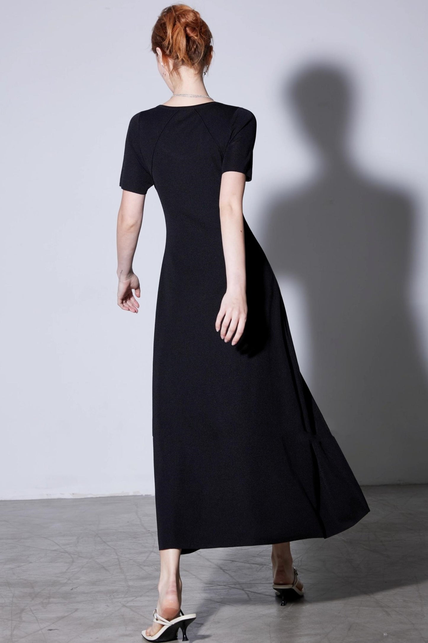 Silk U-neck Knit Dress