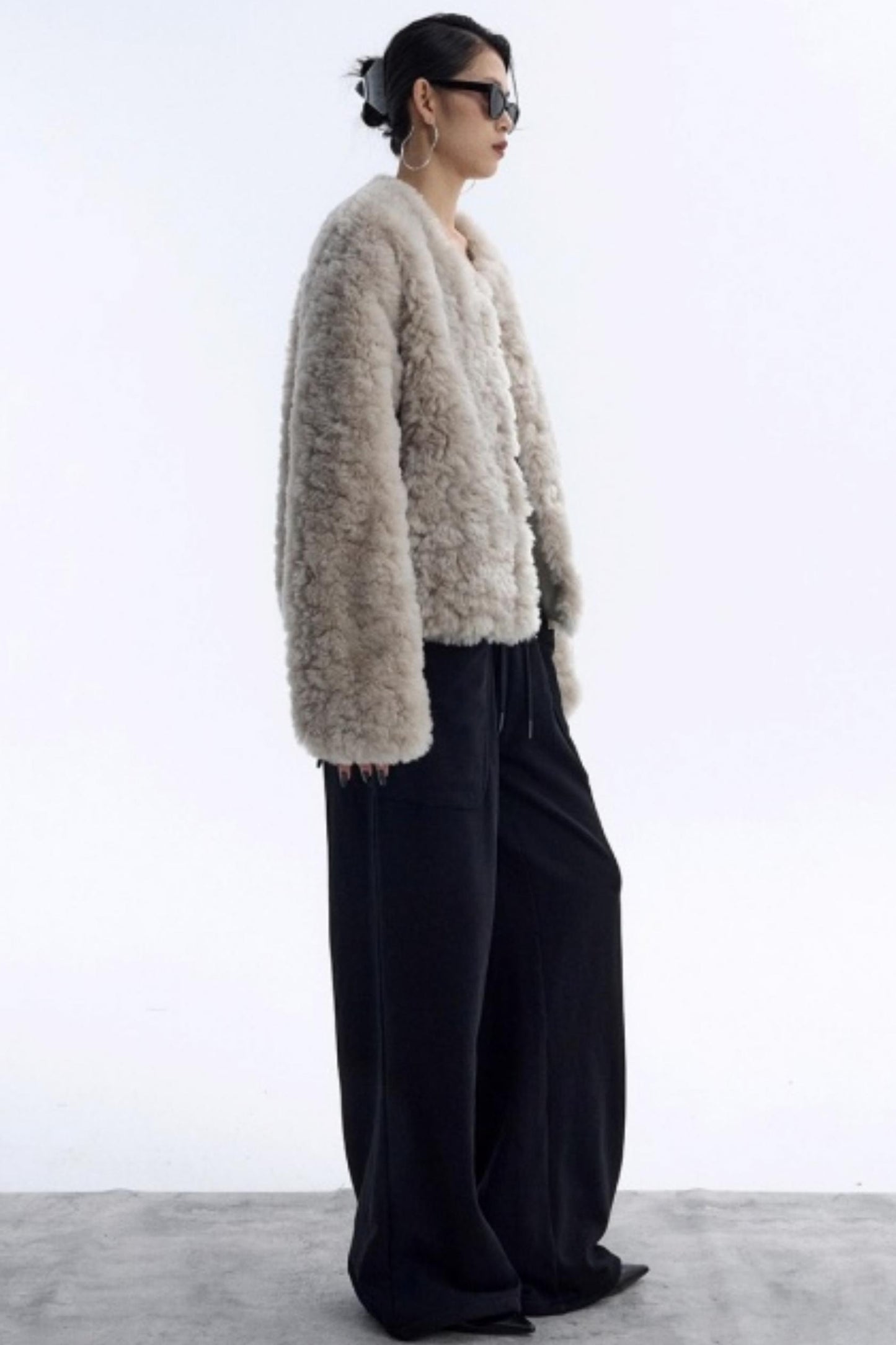 Double-Layer Black Sweatpants