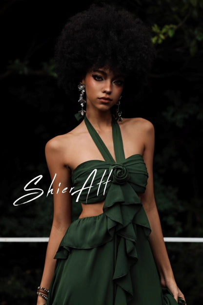 Wandering Wind Strappy Ruffled Dress