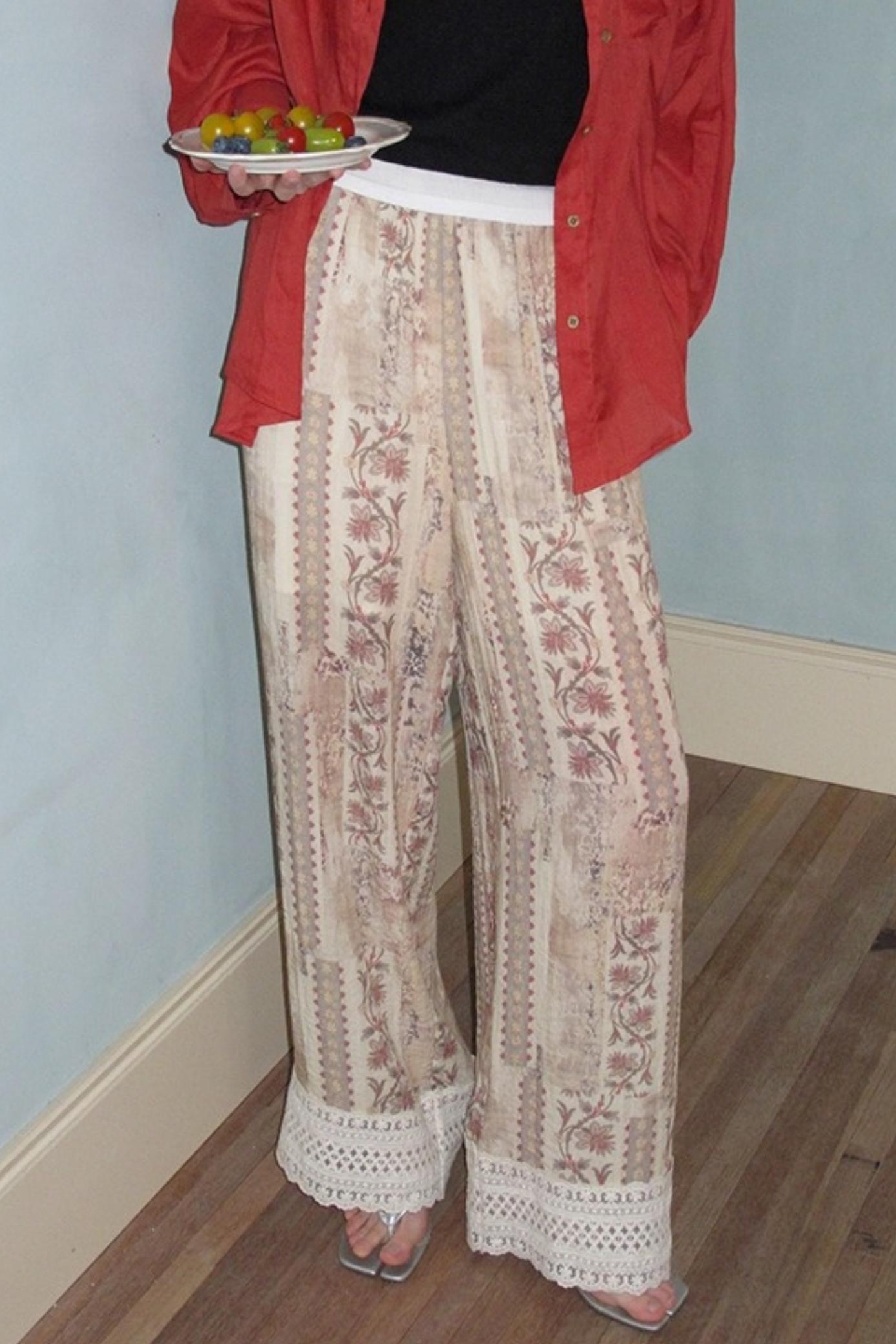 Neoclassical Vintage Lace Pants