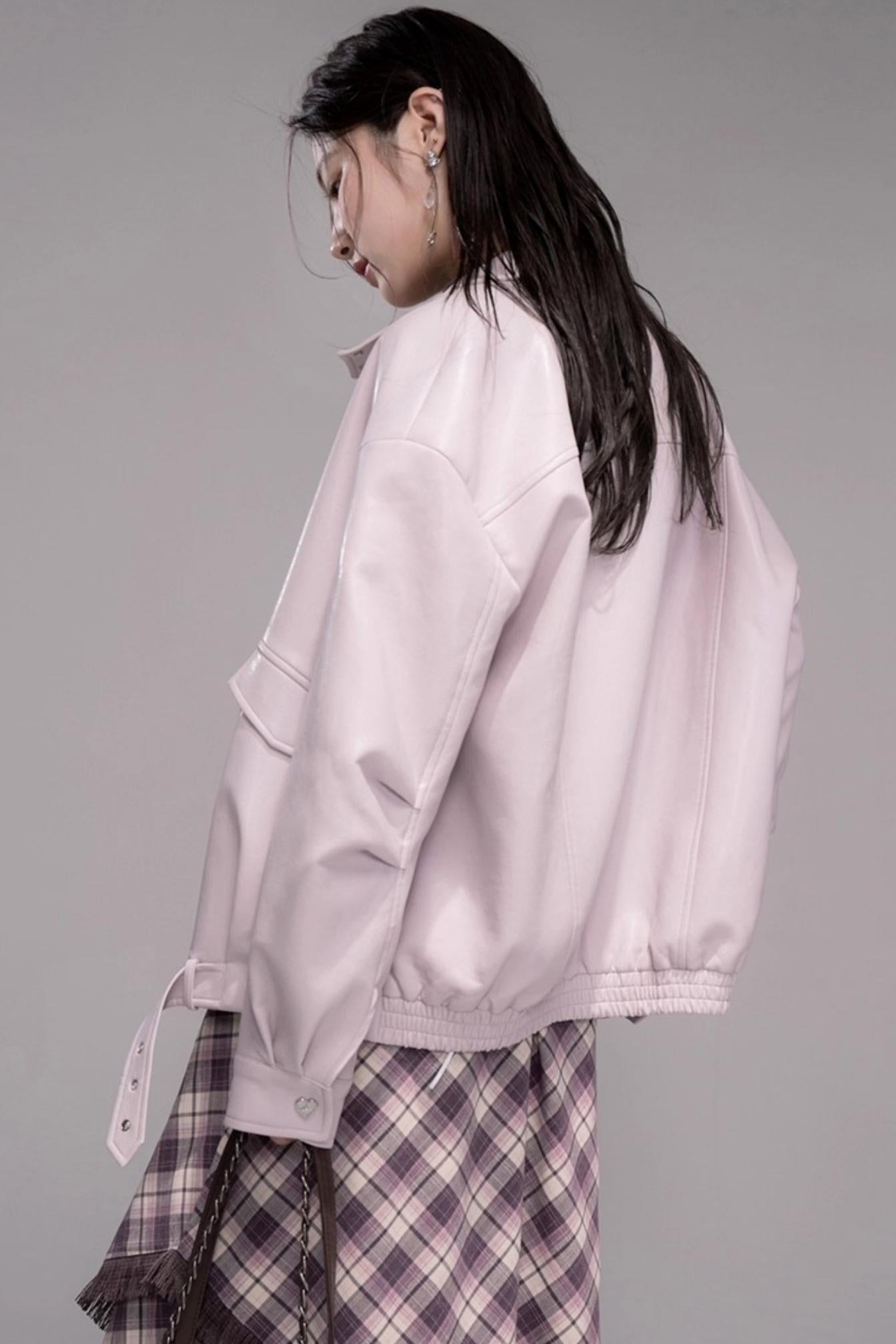 Rio Mist Purple Leather Jacket