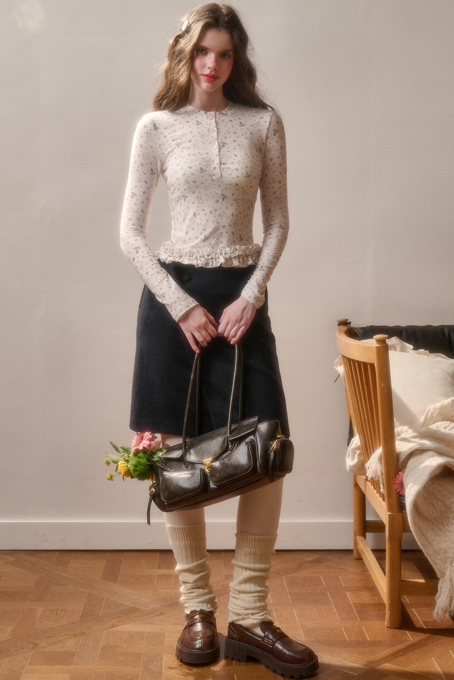 Fluffy Woolen Warm Skirt