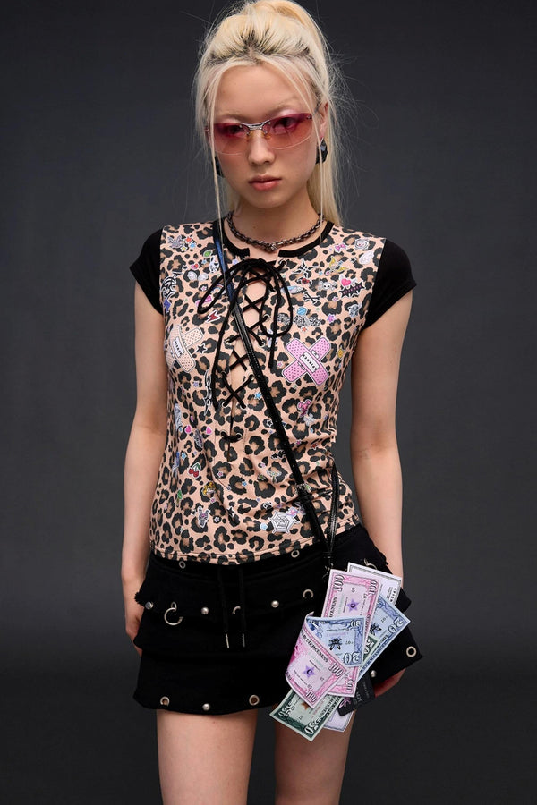 Leopard Print Strappy Top