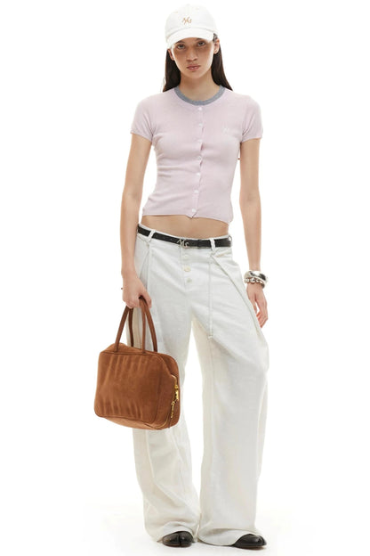 Tencel Linen Wide-Leg Pants
