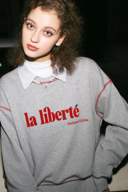 Vintage Gray Sweatshirt & Pants Set-Up