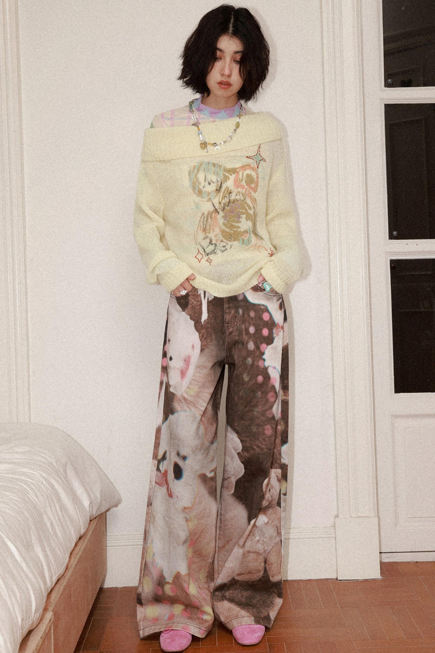 Doll Club Wide-Leg Jeans