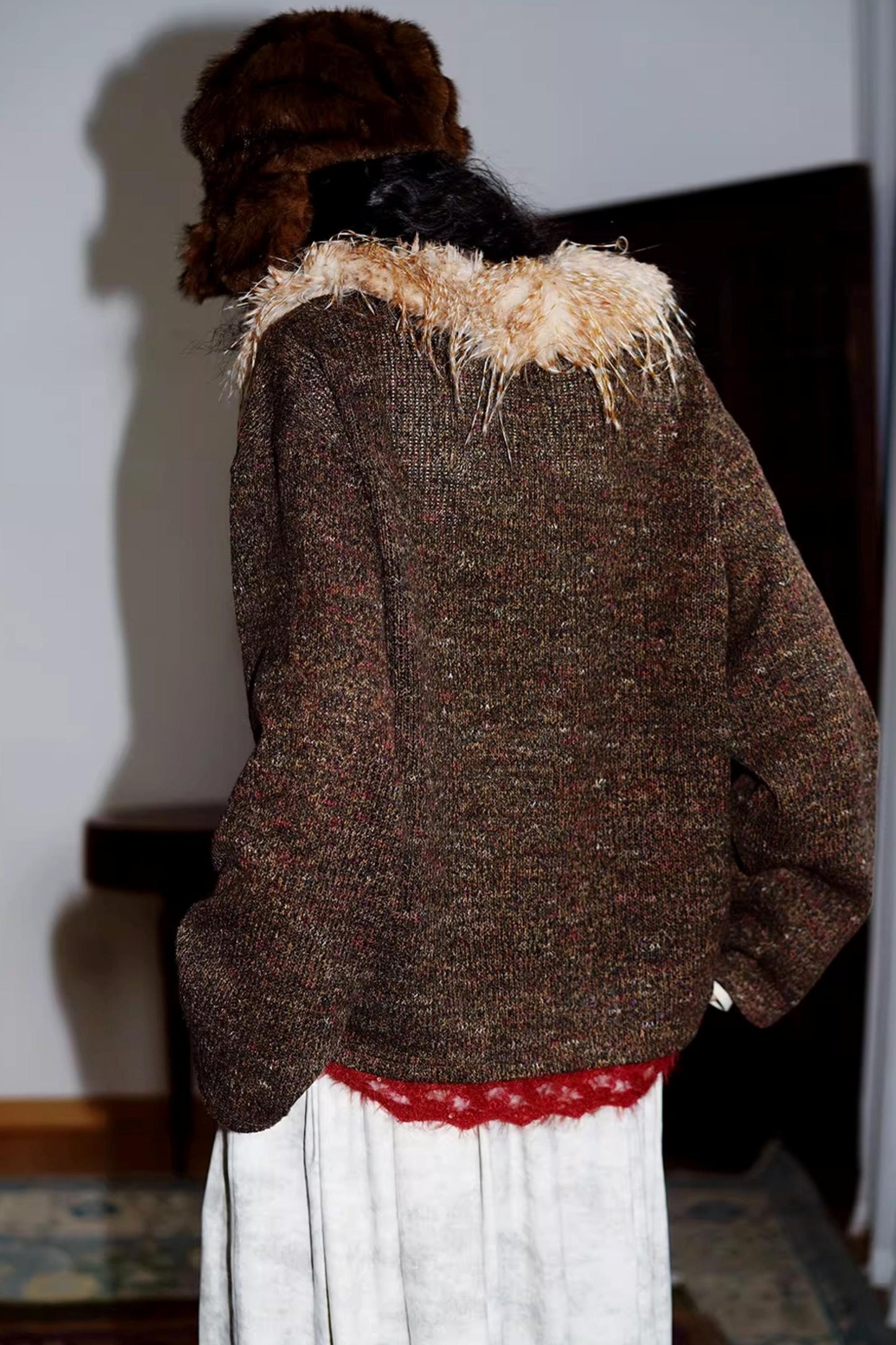 Retro Lace Knitted Cardigan