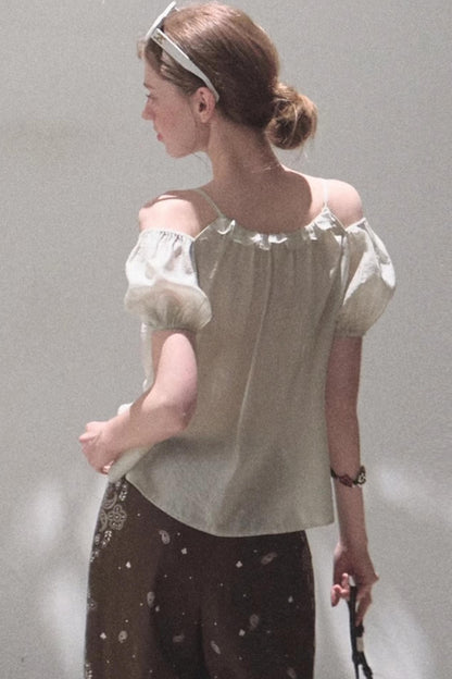 Summer Breeze Bubble Sleeve Top