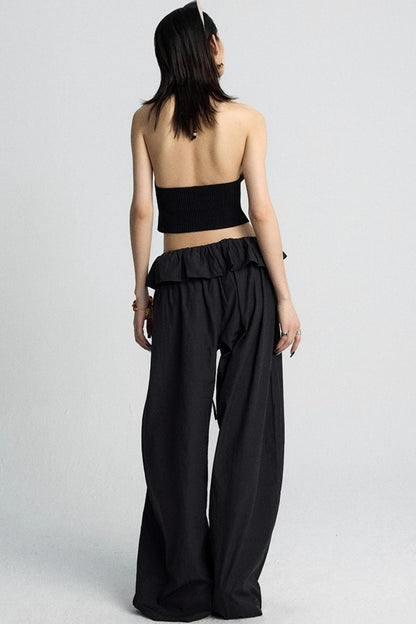 Orange V-Neck Knitted Vest