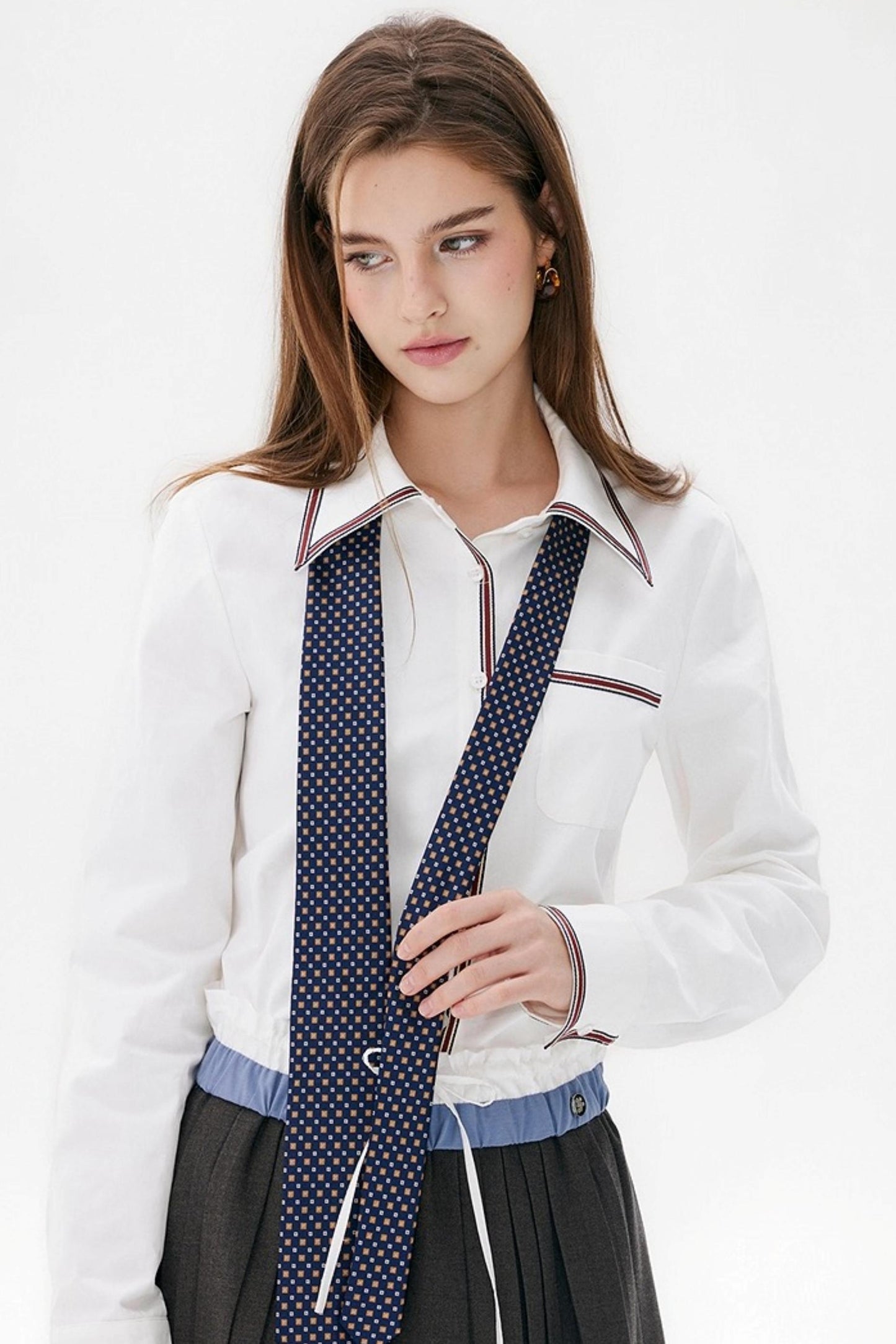 Retro Ribbon Long Sleeve Shirt