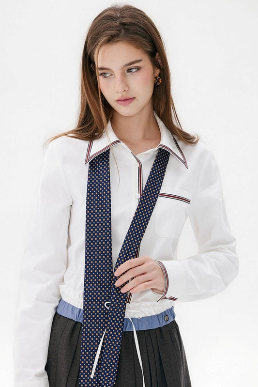 Retro Ribbon Long Sleeve Shirt