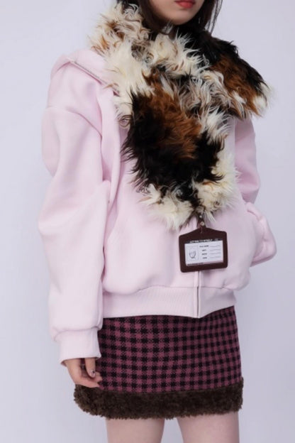 Rebirth Plush Patchwork Scarf