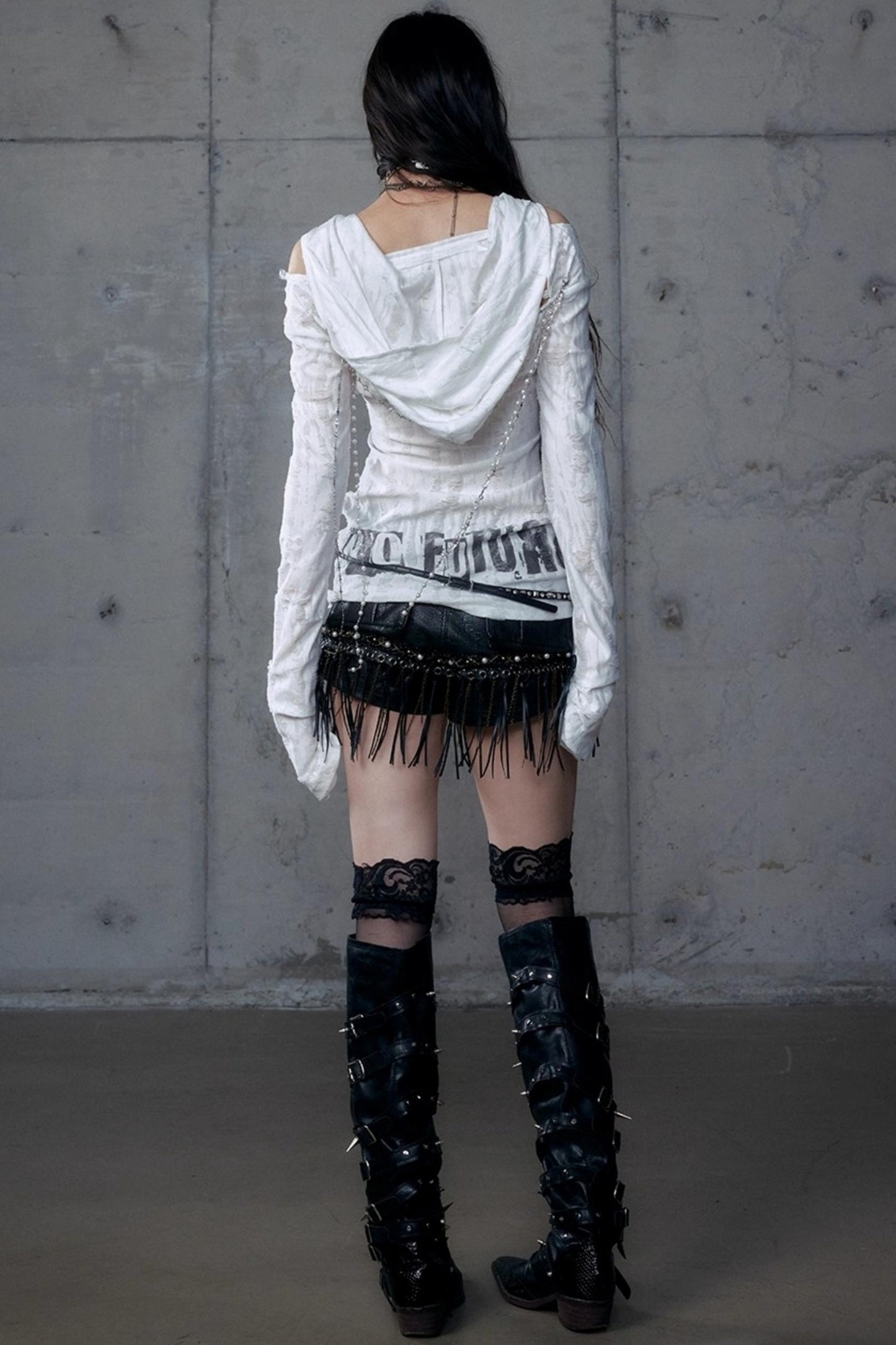 Vintage Punk Hooded Top