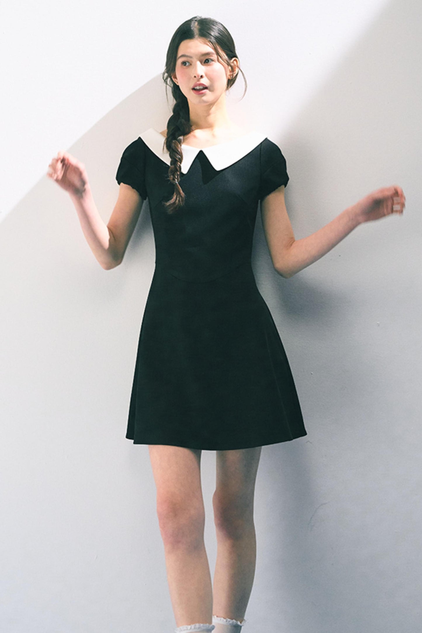 Vintage Doll Collar Midi Dress