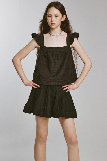 Waist Shape Short Pleated Skirt