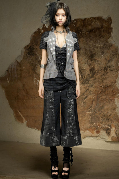 Punk Dark Flared Pants