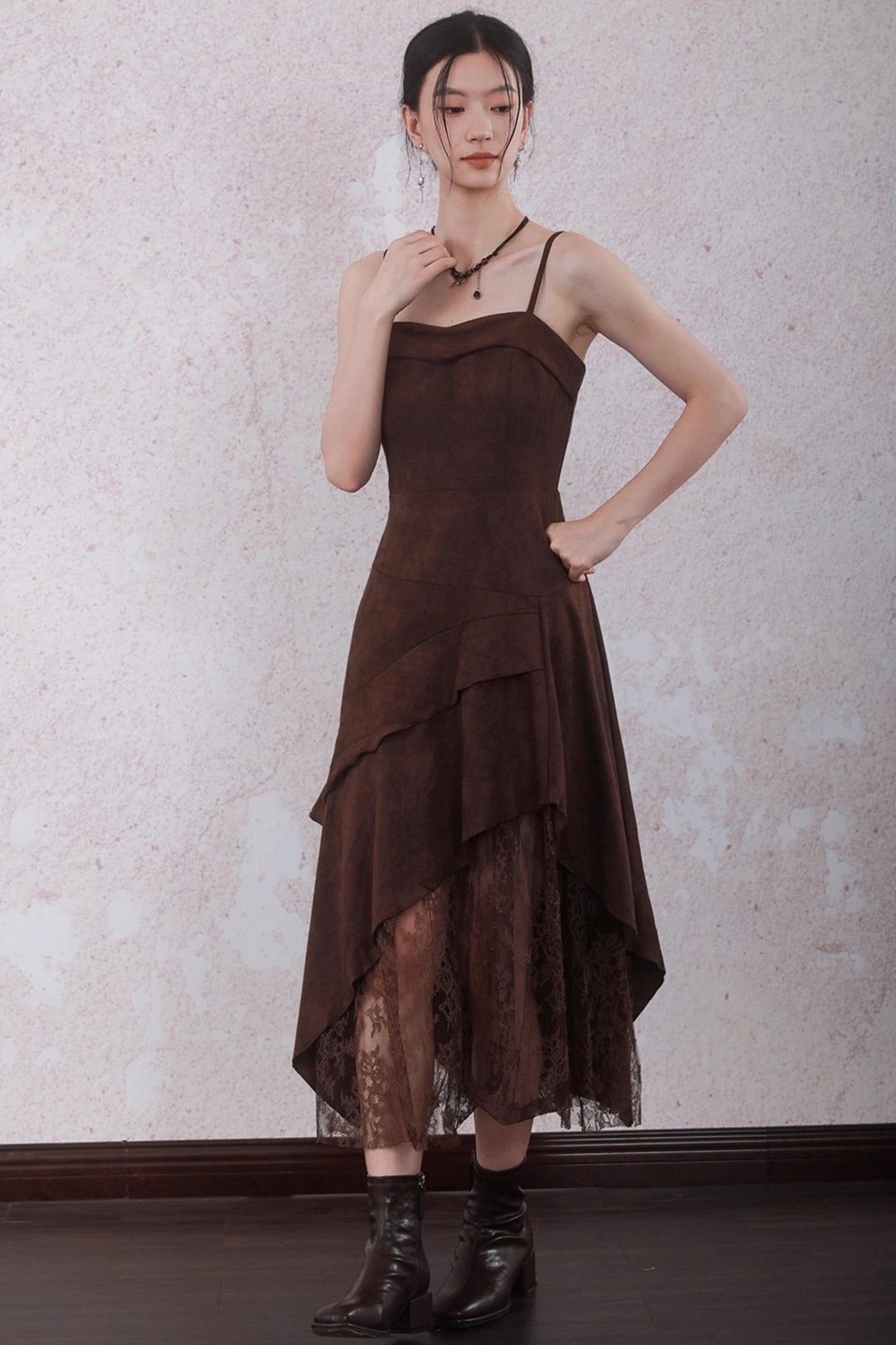 Layered Lace Paneled Sundress