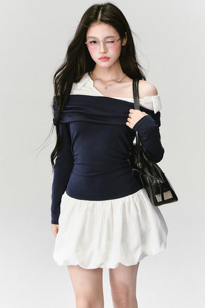 Fragile Flower Bud Puffy Dress