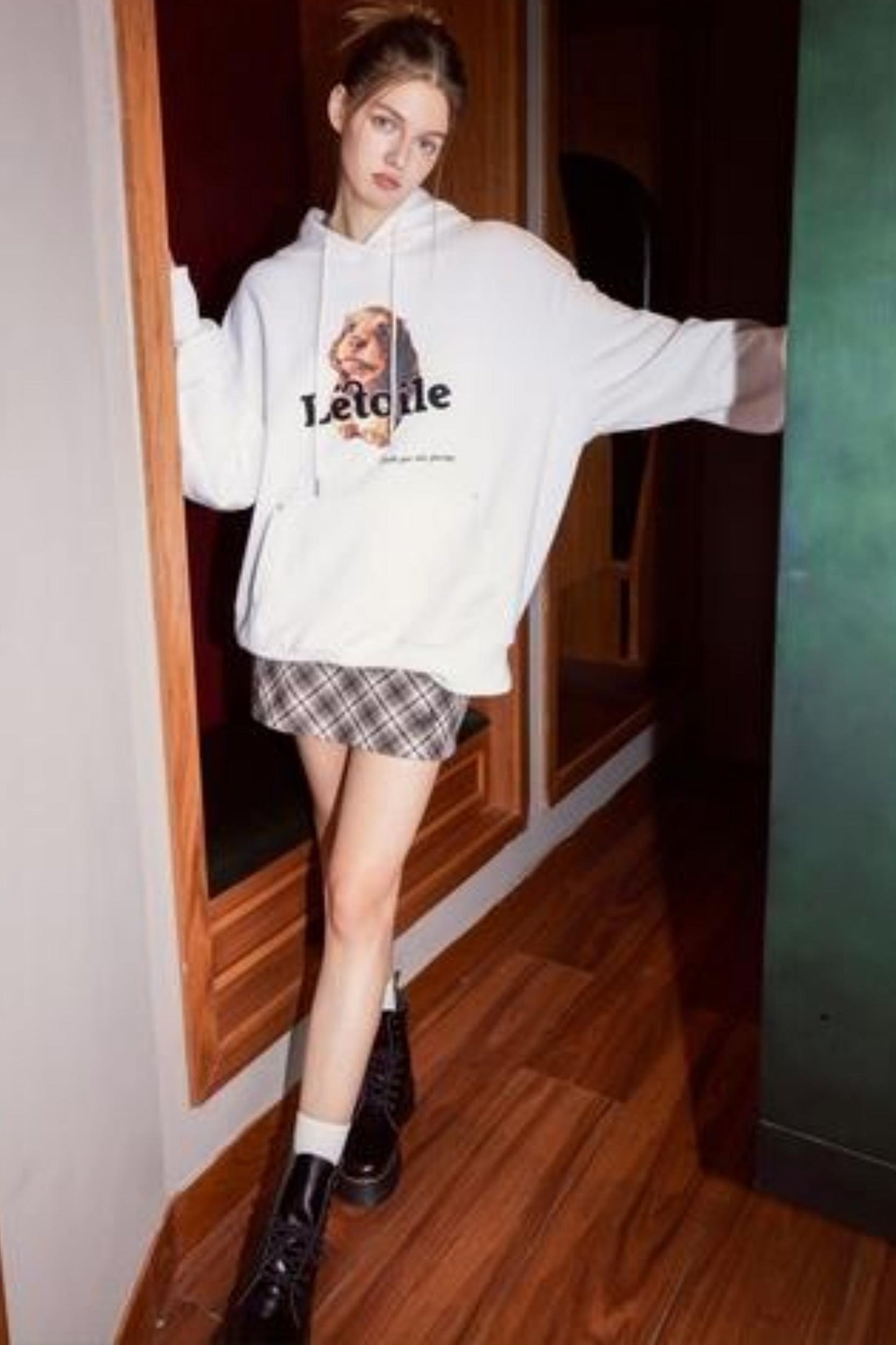 Plaid Tweed Mini Skirt